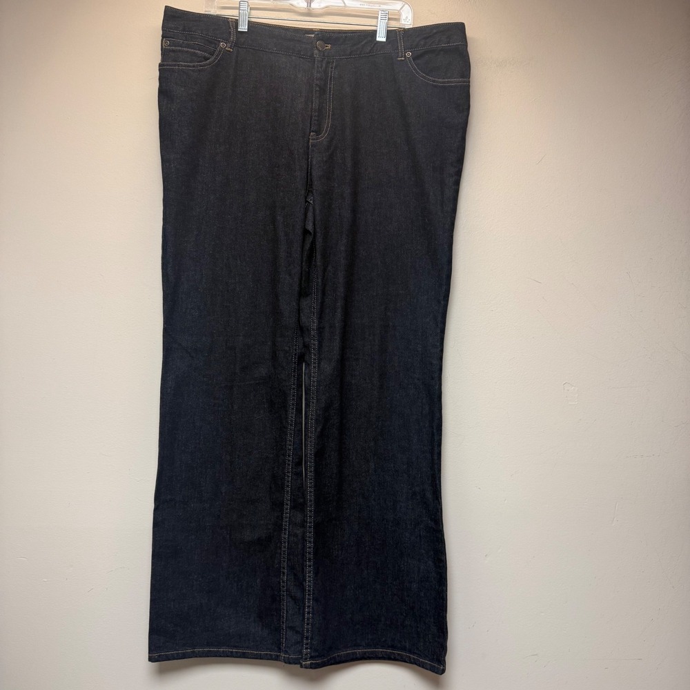 J. Jill Bootcut Jeans Womens 18 Dark Blue Excellent Stretch Indigo Denim